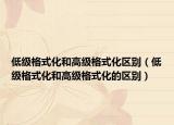 低級(jí)格式化和高級(jí)格式化區(qū)別（低級(jí)格式化和高級(jí)格式化的區(qū)別）