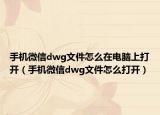 手機(jī)微信dwg文件怎么在電腦上打開（手機(jī)微信dwg文件怎么打開）