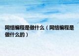 網(wǎng)絡(luò)編程是做什么（網(wǎng)絡(luò)編程是做什么的）