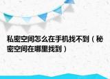 私密空間怎么在手機(jī)找不到（秘密空間在哪里找到）