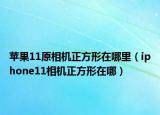 蘋果11原相機(jī)正方形在哪里（iphone11相機(jī)正方形在哪）