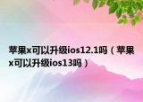 蘋(píng)果x可以升級(jí)ios12.1嗎（蘋(píng)果x可以升級(jí)ios13嗎）