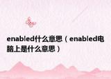 enabled什么意思（enabled電腦上是什么意思）