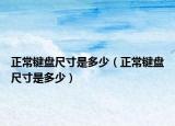 正常鍵盤尺寸是多少（正常鍵盤尺寸是多少）