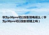 華為p30pro可以投影到電視么（華為p30pro可以投影到墻上嗎）