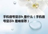 手機(jī)信號(hào)顯示h 是什么（手機(jī)信號(hào)顯示h 是啥意思）