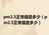 pm2.5正常值是多少（pm2.5正常值是多少）