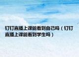 釘釘直播上課能看到自己?jiǎn)幔ㄡ斸斨辈ド险n能看到學(xué)生嗎）