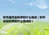 軟件通常由程序和什么組成（軟件是由程序和什么組成的）