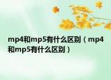 mp4和mp5有什么區(qū)別（mp4和mp5有什么區(qū)別）