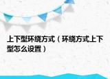 上下型環(huán)繞方式（環(huán)繞方式上下型怎么設(shè)置）
