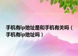 手機有ip地址是和手機有關(guān)嗎（手機有ip地址嗎）