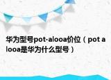 華為型號(hào)pot-alooa價(jià)位（pot alooa是華為什么型號(hào)）