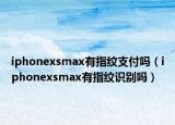 iphonexsmax有指紋支付嗎（iphonexsmax有指紋識(shí)別嗎）