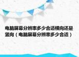 電腦屏幕分辨率多少合適橫向還是豎向（電腦屏幕分辨率多少合適）