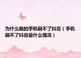 為什么我的手機刷不了抖音（手機刷不了抖音是什么情況）