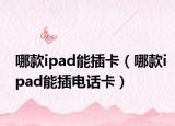 哪款ipad能插卡（哪款ipad能插電話卡）