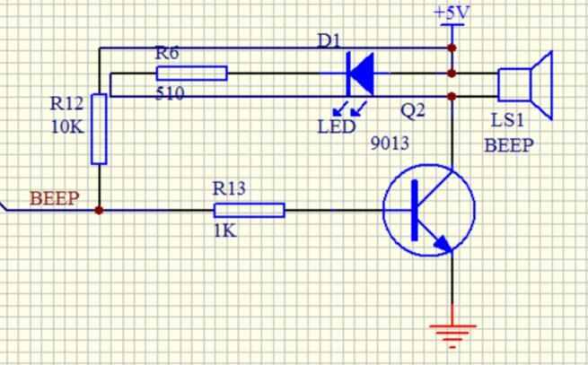 五款蜂鳴器驅(qū)動(dòng)電路原理圖