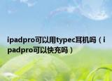 ipadpro可以用typec耳機嗎（ipadpro可以快充嗎）