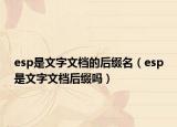 esp是文字文檔的后綴名（esp是文字文檔后綴嗎）