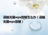 誤觸光貓wps按鍵怎么辦（誤觸光貓wps按鍵）