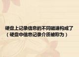 硬盤上記錄信息的不同磁道構(gòu)成了（硬盤中信息記錄介質(zhì)被稱為）