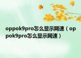 oppok9pro怎么顯示網(wǎng)速（oppok9pro怎么顯示網(wǎng)速）