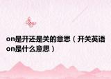 on是開(kāi)還是關(guān)的意思（開(kāi)關(guān)英語(yǔ)on是什么意思）