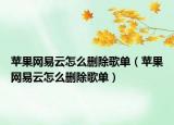 蘋果網(wǎng)易云怎么刪除歌單（蘋果網(wǎng)易云怎么刪除歌單）