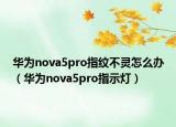 華為nova5pro指紋不靈怎么辦（華為nova5pro指示燈）