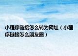 小程序鏈接怎么轉(zhuǎn)為網(wǎng)址（小程序鏈接怎么朋友圈）
