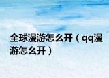 全球漫游怎么開（qq漫游怎么開）