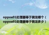 oppoa91處理器等于驍龍哪個（oppoa91處理器等于驍龍多少）