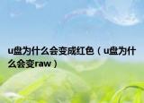 u盤為什么會變成紅色（u盤為什么會變r(jià)aw）
