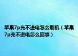 蘋果7p充不進(jìn)電怎么刷機(jī)（蘋果7p充不進(jìn)電怎么回事）