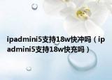 ipadmini5支持18w快沖嗎（ipadmini5支持18w快充嗎）