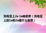 充電寶上2a 1a啥意思（充電寶上的1a和2a是什么意思）