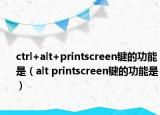 ctrl+alt+printscreen鍵的功能是（alt printscreen鍵的功能是）