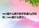 nex是什么牌子的手機(jī)是5g手機(jī)嗎（nex是什么牌子）