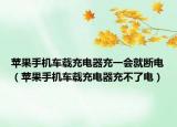 蘋果手機車載充電器充一會就斷電（蘋果手機車載充電器充不了電）