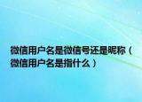 微信用戶名是微信號(hào)還是昵稱（微信用戶名是指什么）