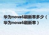 華為nova6刷新率多少（華為nova6刷新率）