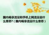 國內(nèi)暢享流量和手機(jī)上網(wǎng)流量是什么意思?（國內(nèi)暢享流量什么意思）