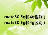 mate30 5g和4g性能（mate30 5g和4g區(qū)別）
