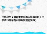 手機(jī)進(jìn)水了屏幕里面有水印會消失嗎（手機(jī)進(jìn)水屏幕有水印會慢慢消失嗎）