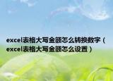 excel表格大寫金額怎么轉(zhuǎn)換數(shù)字（excel表格大寫金額怎么設(shè)置）