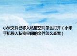小米文件已移入私密空間怎么打開（小米手機移入私密空間的文件怎么查看）