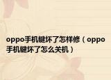 oppo手機(jī)鍵壞了怎樣修（oppo手機(jī)鍵壞了怎么關(guān)機(jī)）