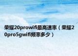 榮耀20prowifi最高速率（榮耀20pro5gwifi頻率多少）