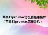 蘋果11pro max怎么看是原裝屏（蘋果11pro max怎樣關(guān)機(jī)）